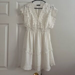 Elegant White Lace Dress